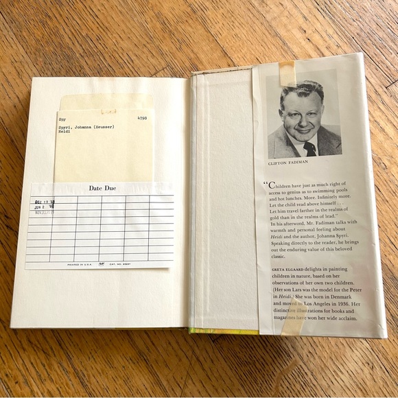 Heidi Johanna Spyri Greta Elgaard 1962 First Ex-Library Mylar Cover Hardcover DJ - Picture 10 of 15